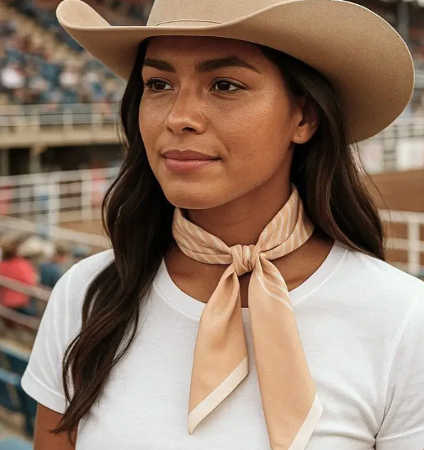 TW106 Cowgirl Necktie Tan & Cream