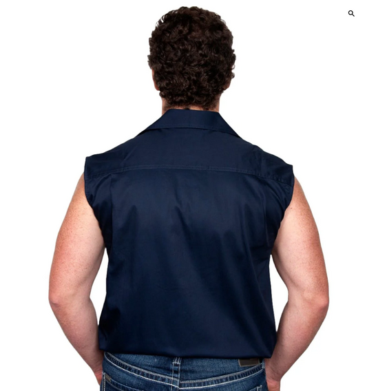 10103NVY Just Country Men's Sleeveless Navy