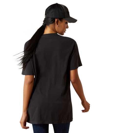 10062432 Ariat Women's Boot Stitch Logo Tee Black