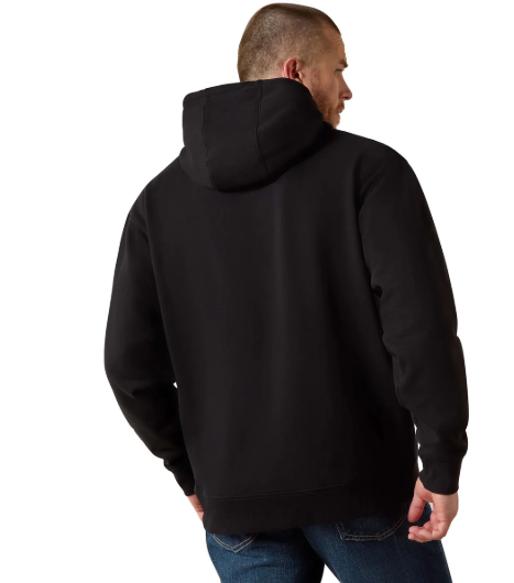 10073716 Ariat Men's Embossed Logo Hoodie Black
