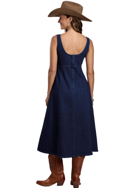 11-057-0202-3008 Stetson Women's Collection Sleeveless Dress Solid Blue