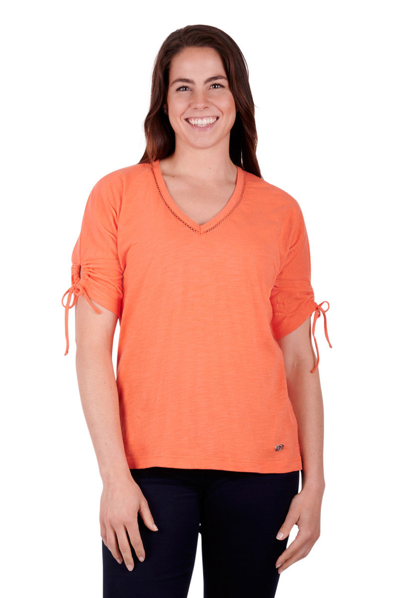 T3S254954 Thomas Cook Women's Barbara Tee Coral