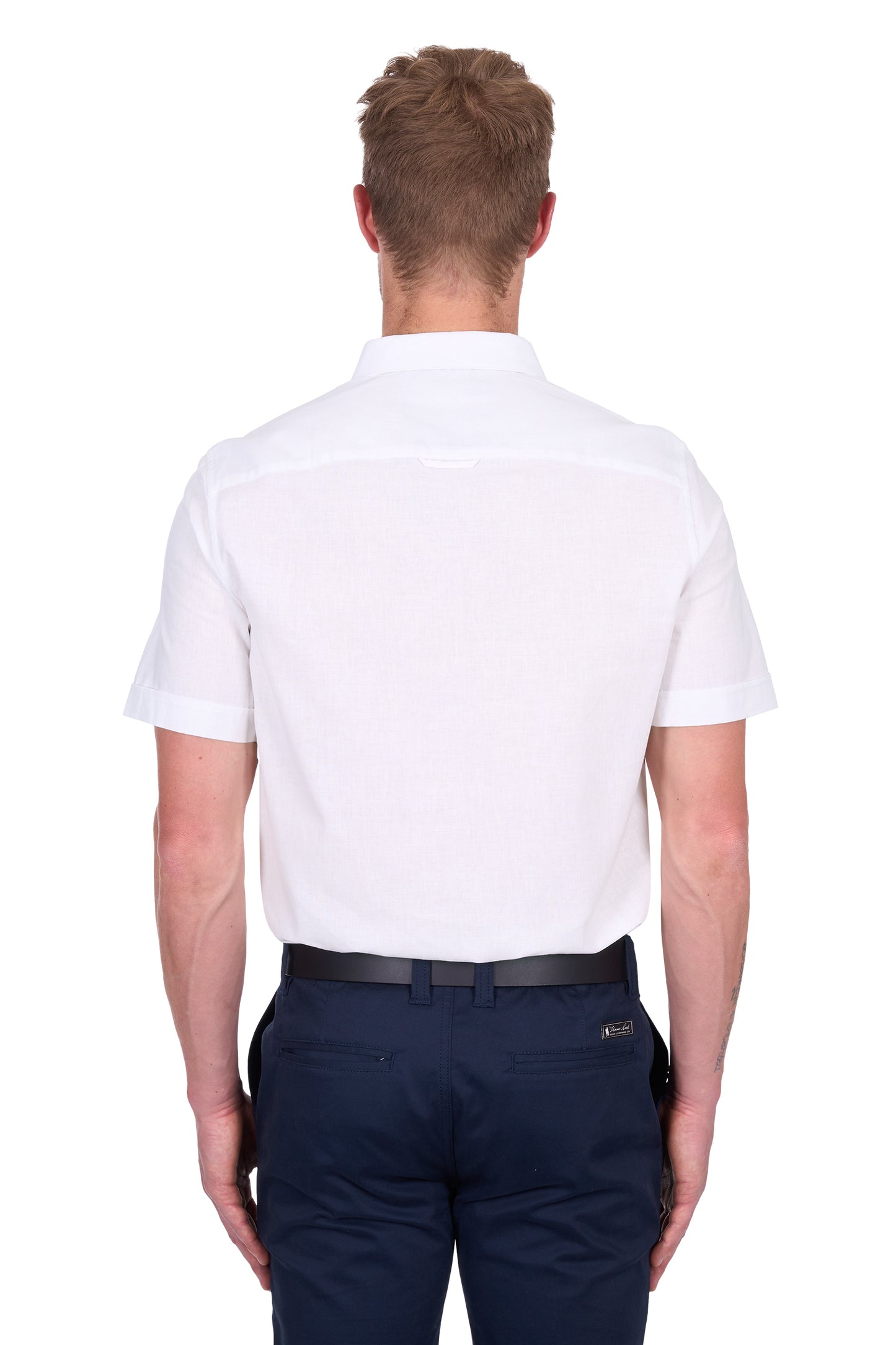 T5S1121045 Thomas Cook Men's Linen SS Shirt White