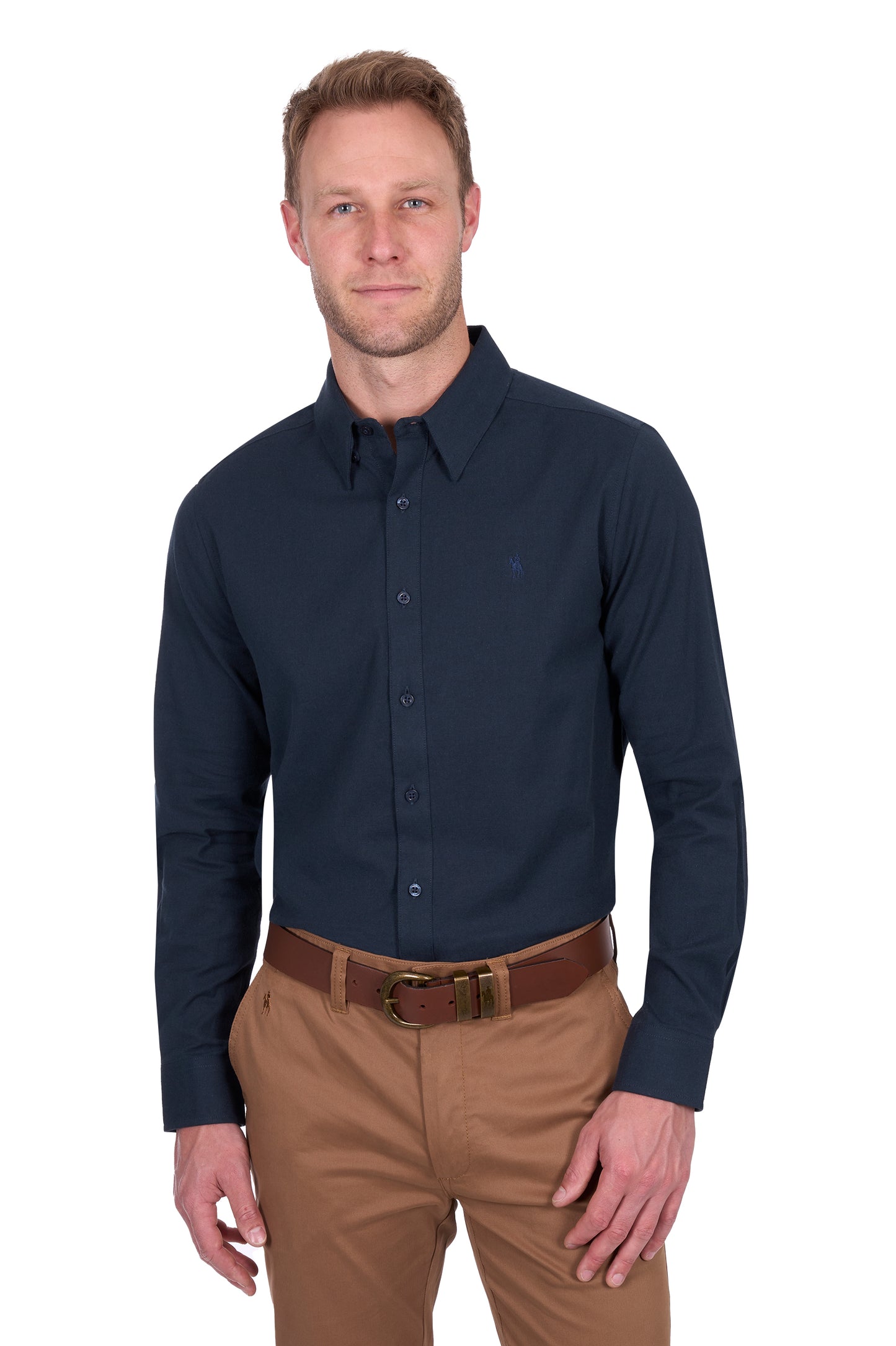 T5S1122026 Thomas Cook Men's Roger Linen LS Shirt Navy