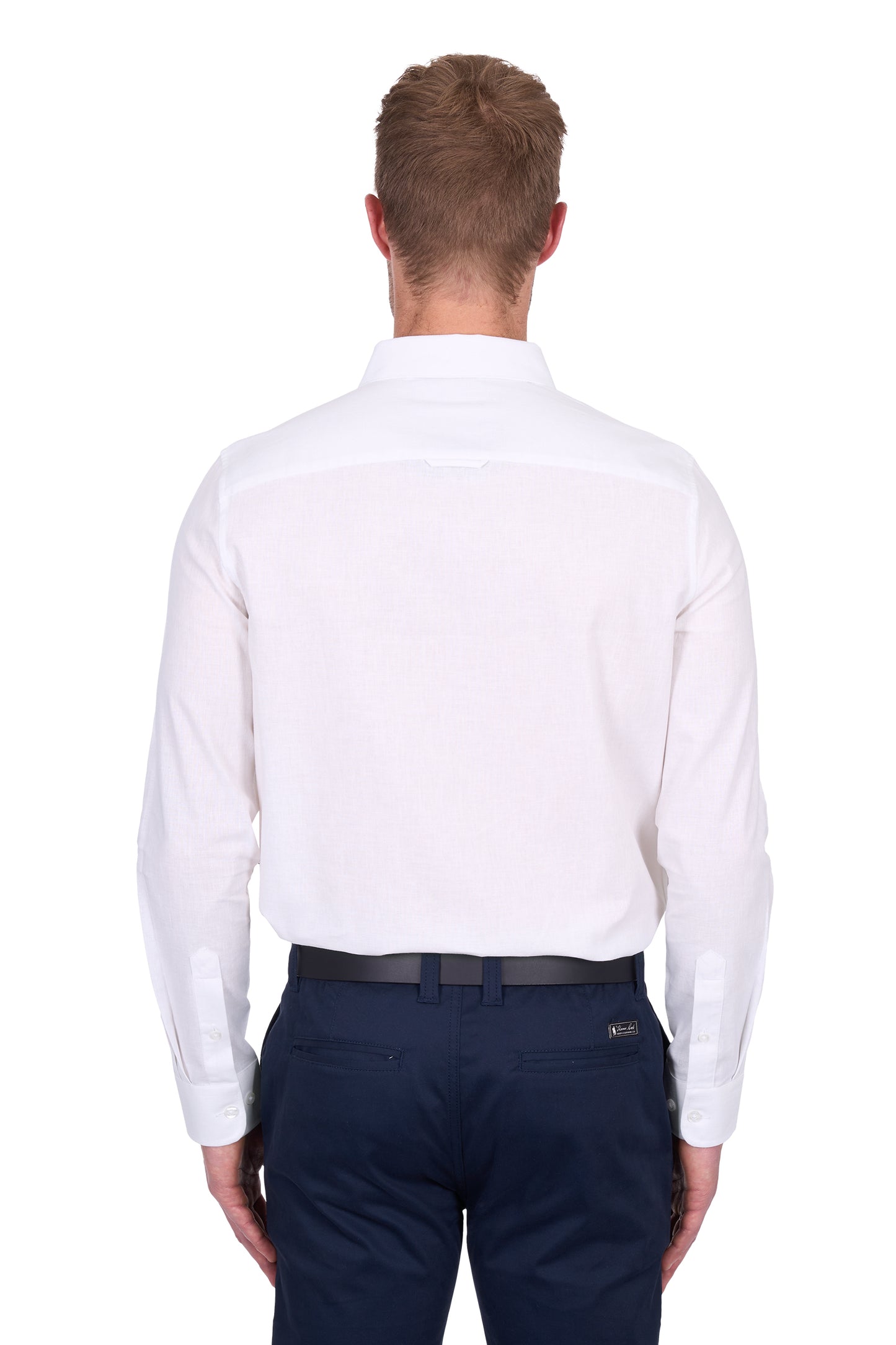 T5S1122045 Thomas Cook Men's Linen LS Shirt White