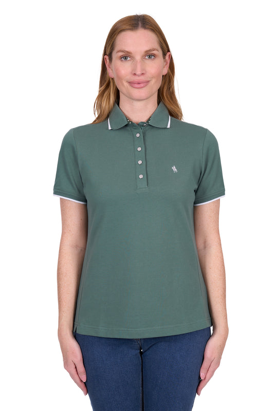 T5S2523126 Thomas Cook Women's Michelle SS Polo Khaki