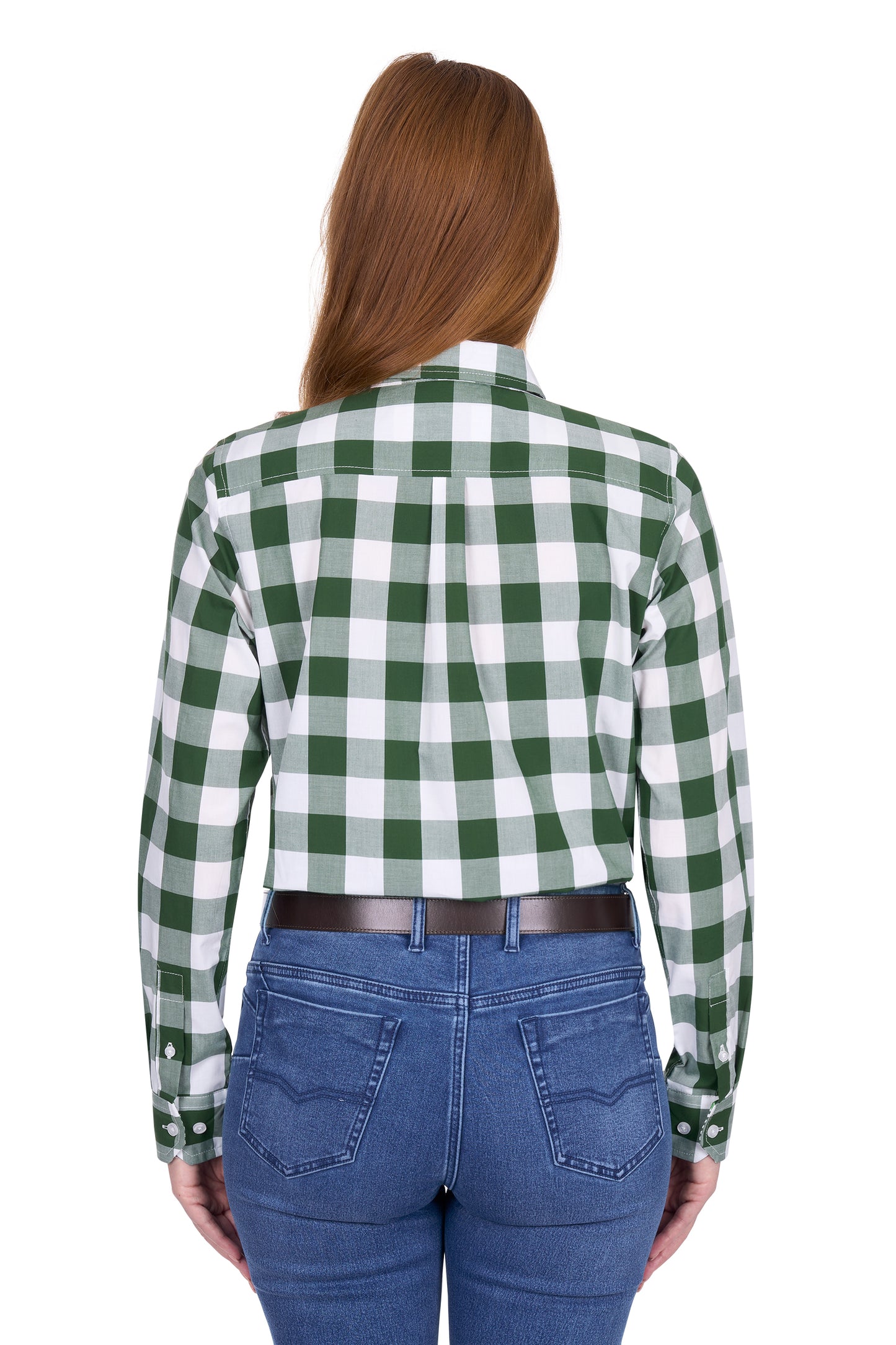 T6W2110059 Thomas Cook Women's Judy LS Shirt Green/White