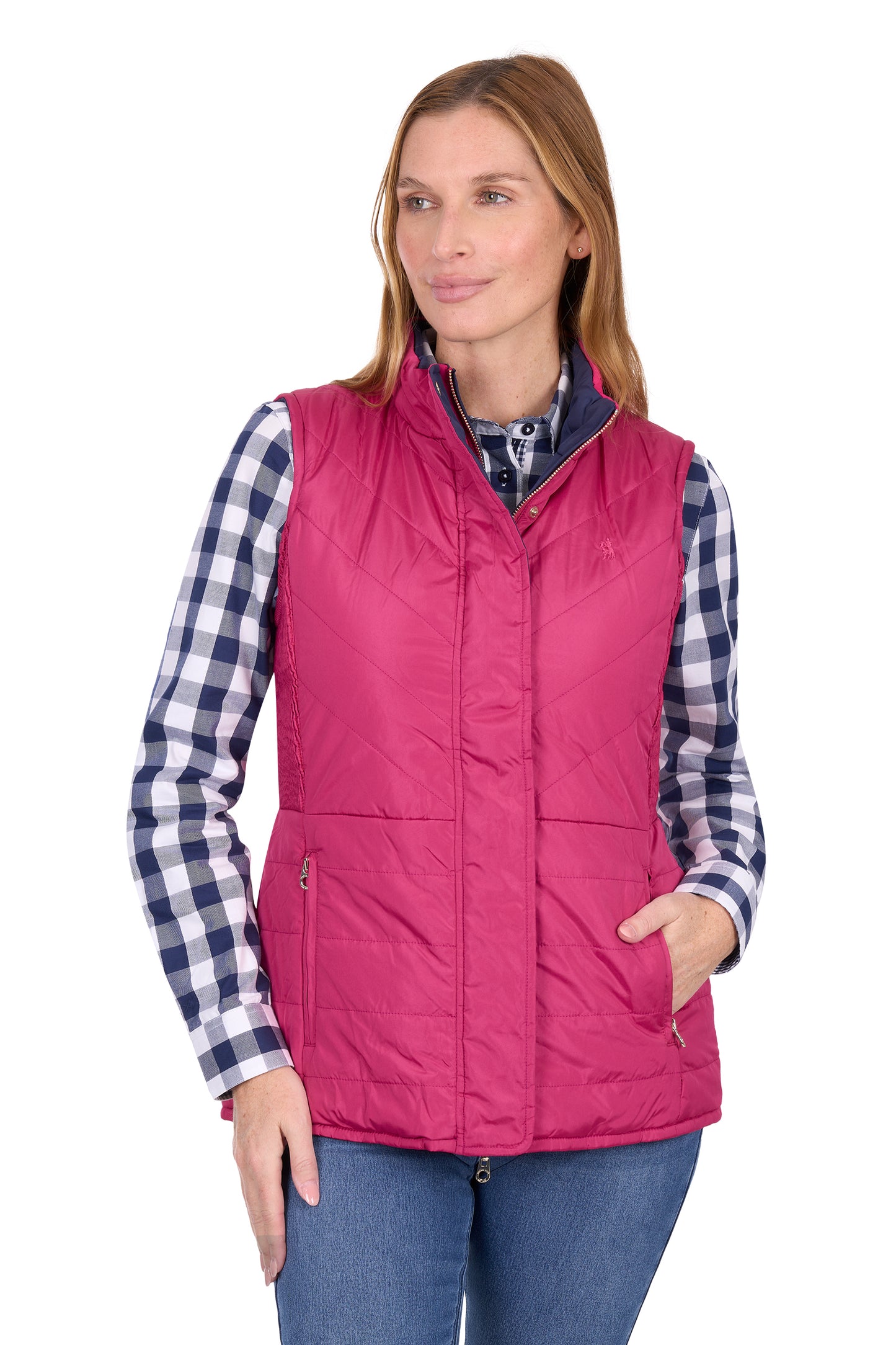 T6W2620056 Thomas Cook Women's Mayfield Revs Vest Hot Pink/Navy