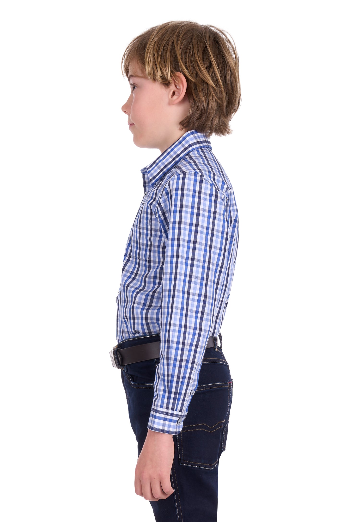 T6W3139044 Thomas Cook Boy's Andrew 1PKT LS Shirt Navy/Blue
