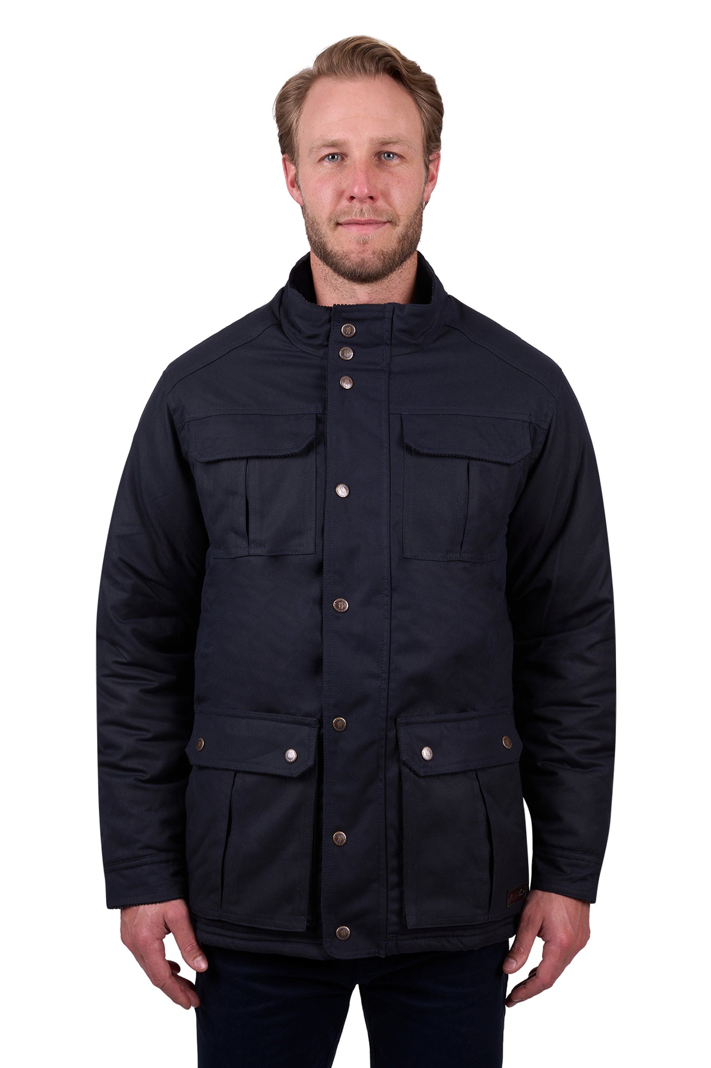 TCP1712408 Thomas Cook Men's Tarcutta Oilskin Jacket Dark Navy