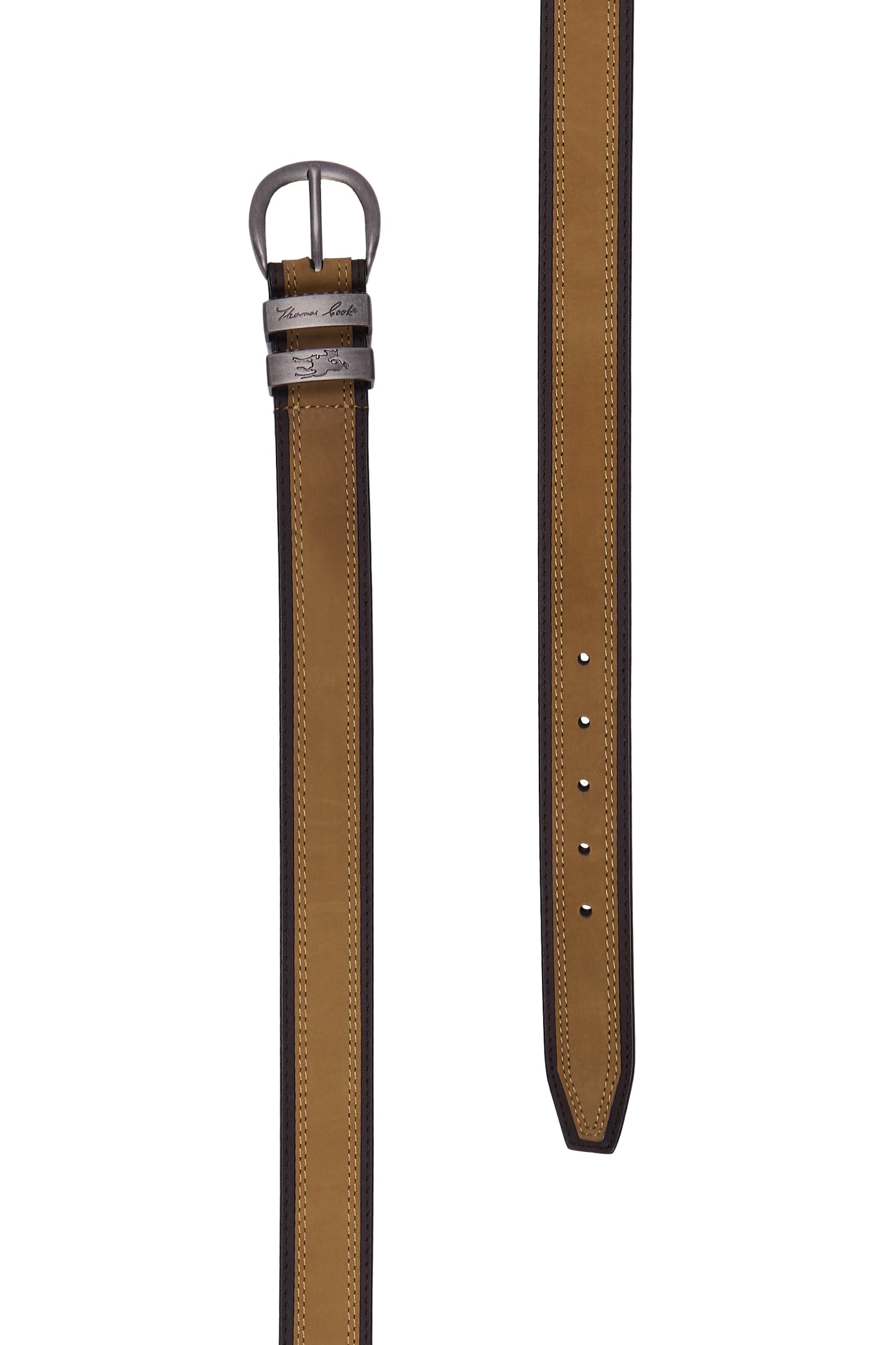 TCP1977BEL Thomas Cook Stanley Belt Camel/Chocolate