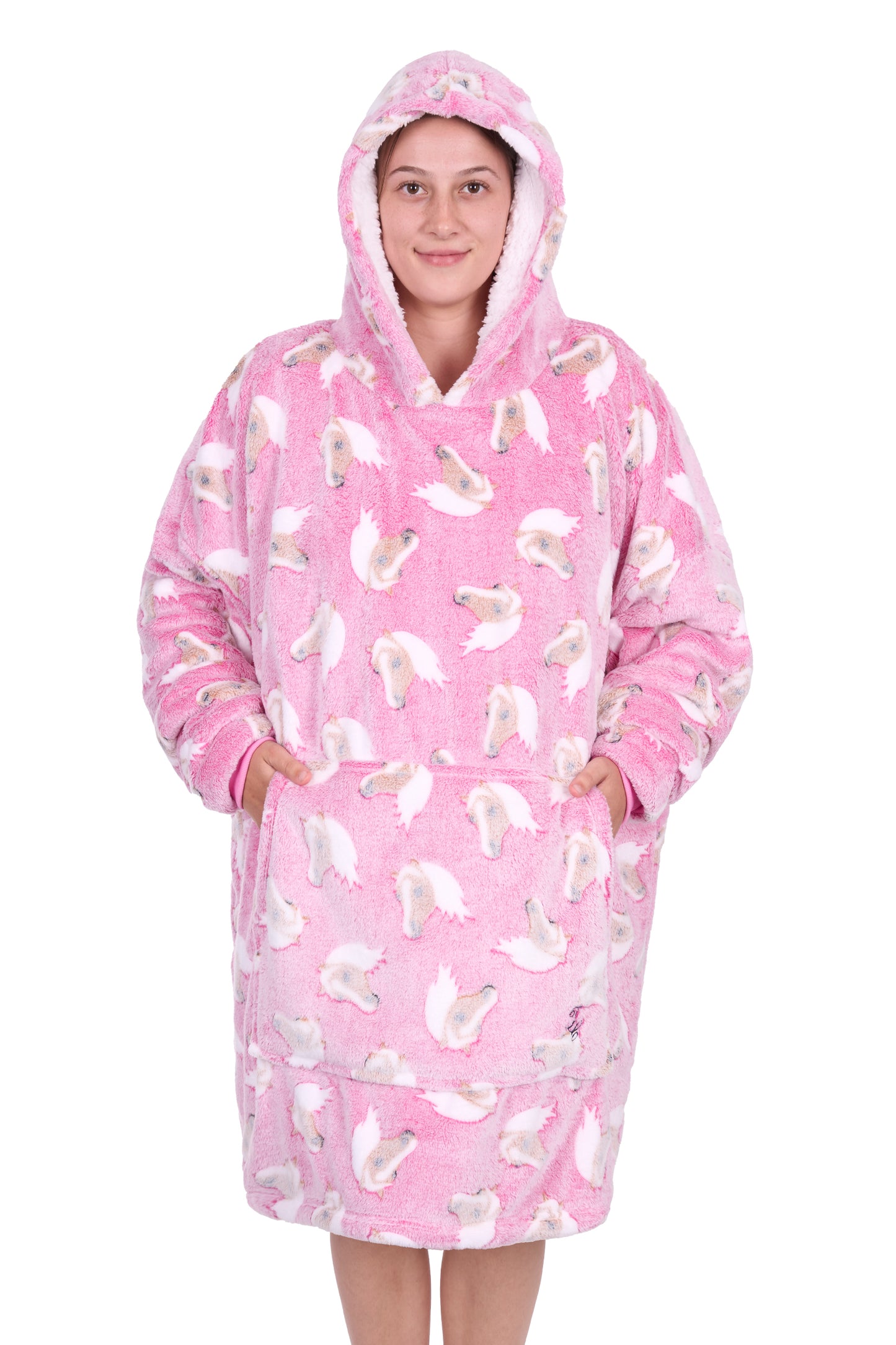 TCP2963SNU Thomas Cook Horse Snuggle HoodiePink