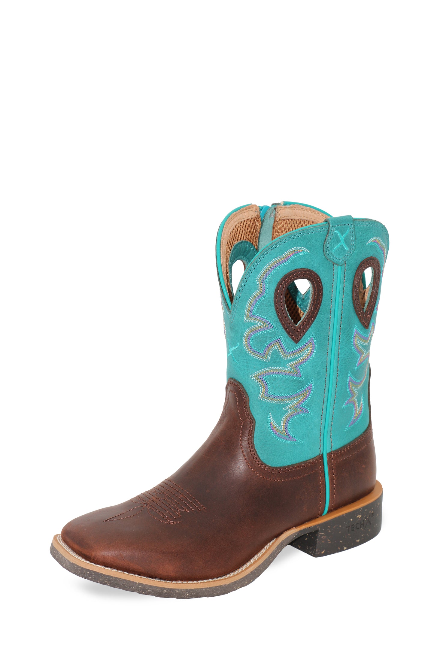 TCWXTR016 TX Wms 9 Tech X 2 Zip Boot Chocolate Truffle/Ocean C Wide