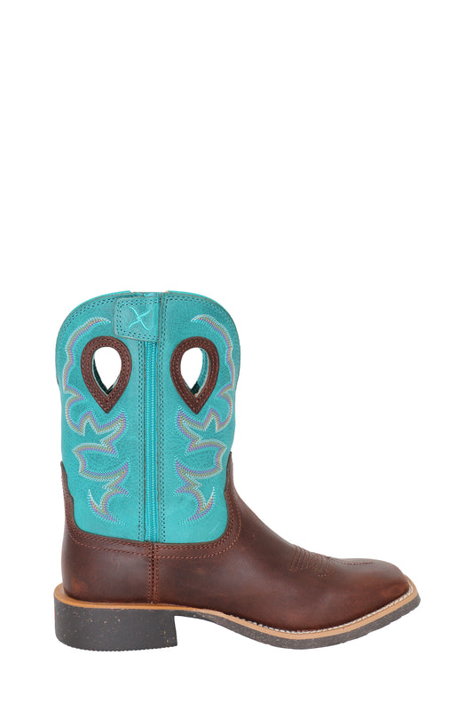TCWXTR016 TX Wms 9 Tech X 2 Zip Boot Chocolate Truffle/Ocean C Wide