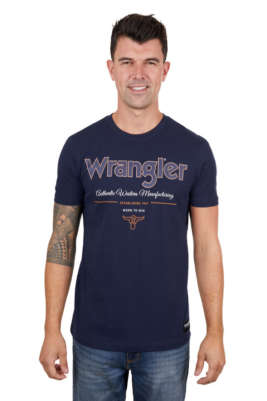 X4S1557163 Wrangler Men's Owen SS Tee Navy
