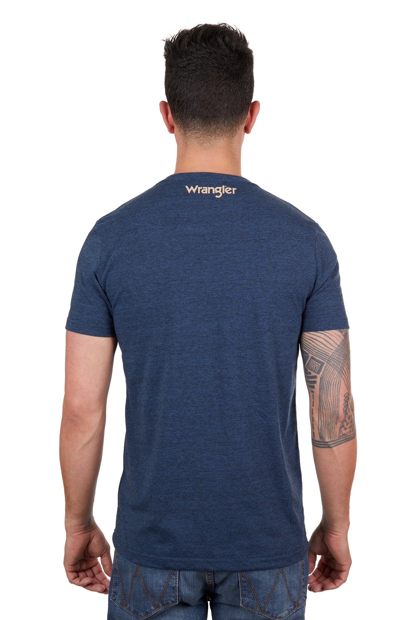 X4S1557168 Wrangler Men's Mason SS Tee Navy Marle