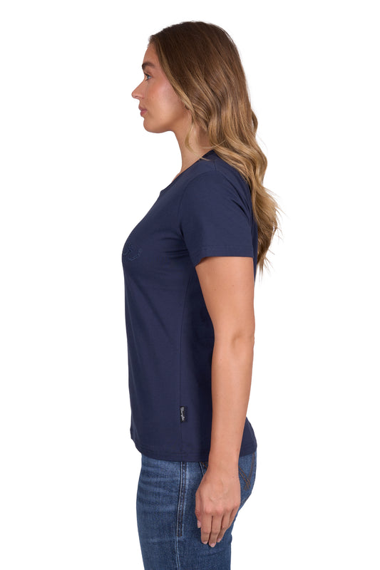 X5S2598460 Wrangler Women's Texas SS Tee Navy