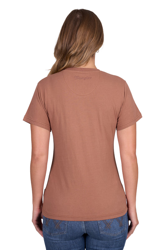 X5S2598460 Wrangler Women's Texas SS Tee Copper
