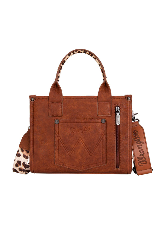 X5S2934BAG Wrangler Leopard Print Crossbody Bag Tan