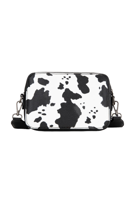 X5S2936BAG Wrangler Cow Print Small Crossbody Bag Dark Black