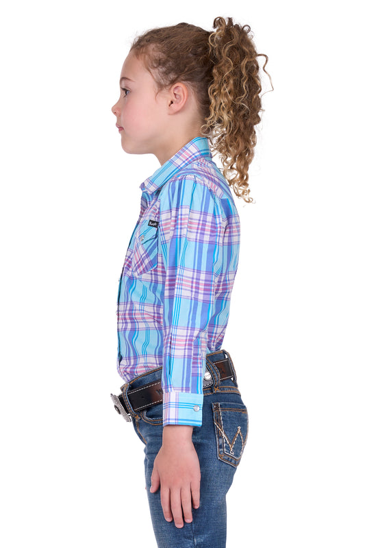 X5S5127470 Wrangler Girls Emily Check LS Shirt