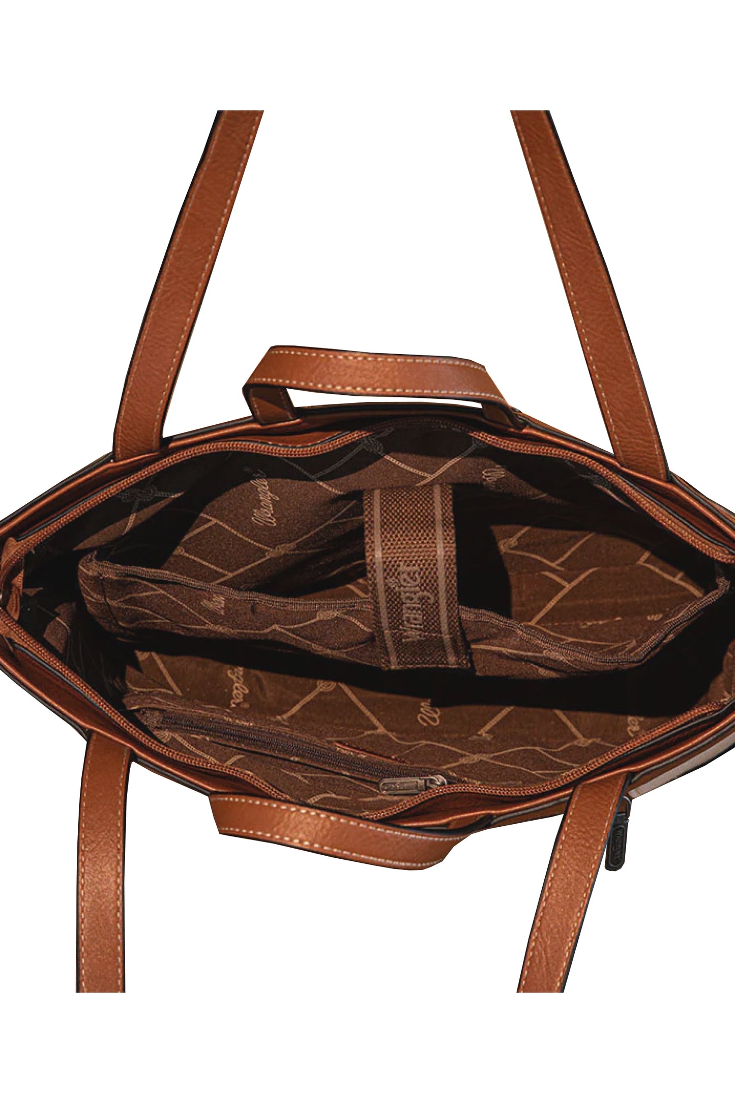 X5W2985BAG Wrangler Canvas Iconic Logo Tote Navy/ White