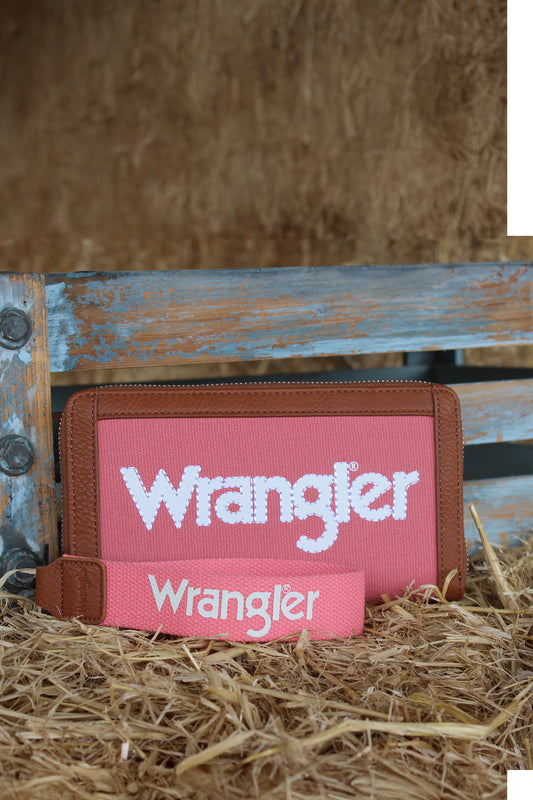 X5W2986WLT Wrangler Canvas Iconic Logo Wallet Pink