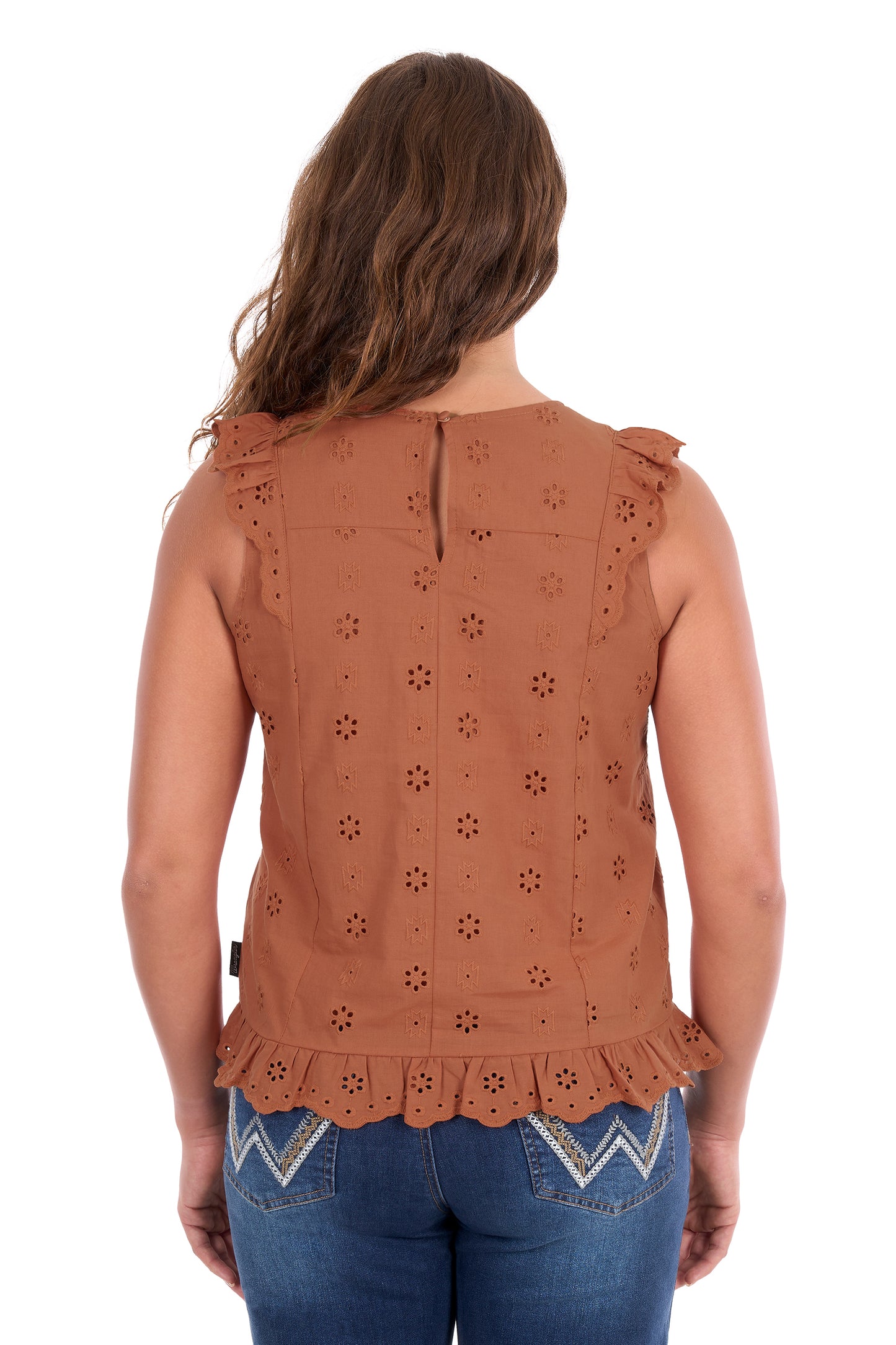 X6S2502615 Wrangler Women's Grace Blouse Rust