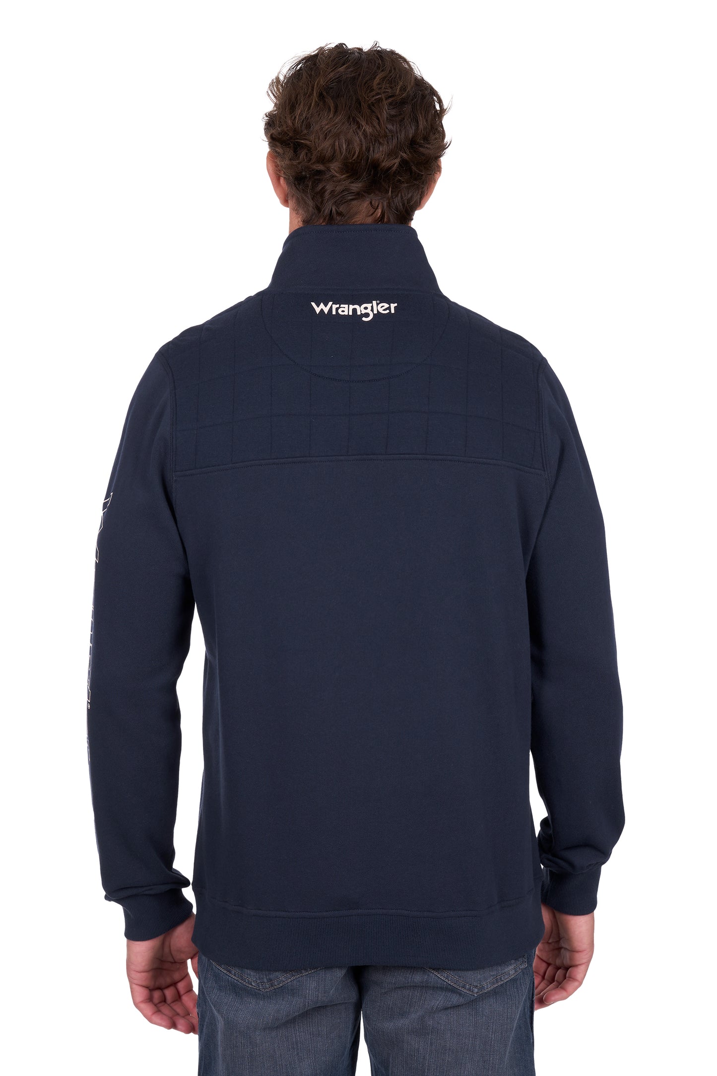 X6W1573509 Wrangler Men's Dale 1/4 Zip Pullover Navy