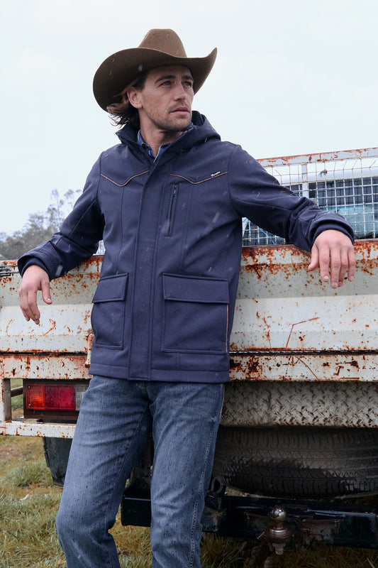X6W1773262 Wrangler Men's Cade Softshell Jacket Navy