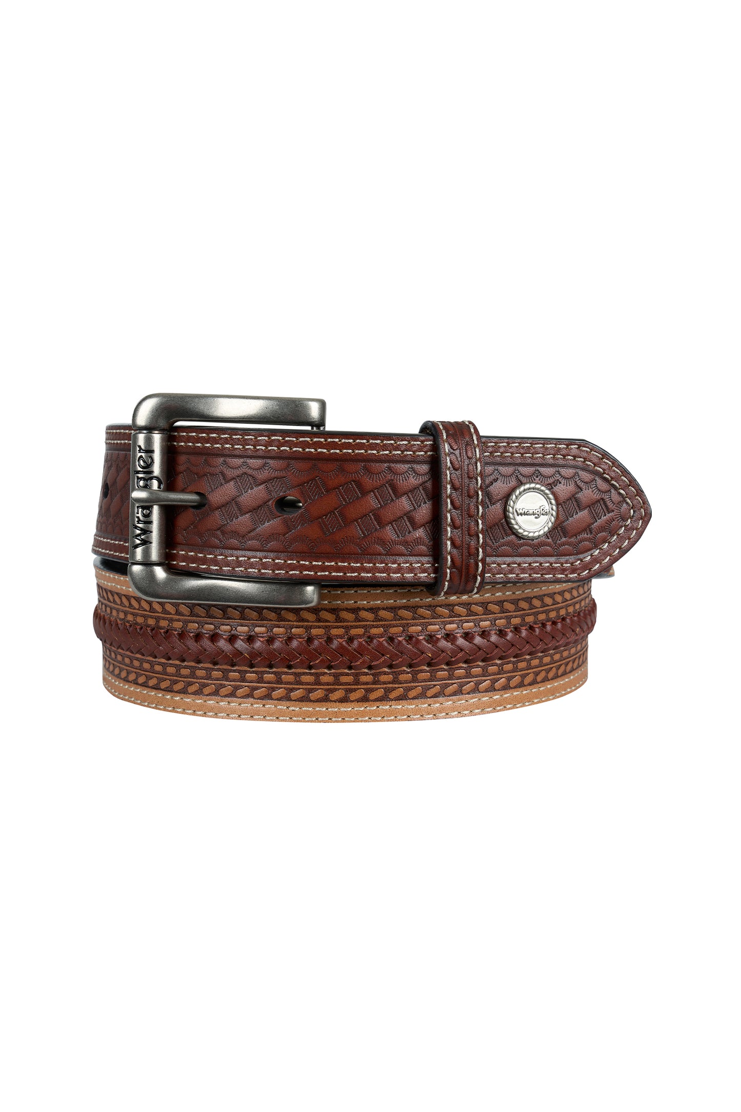 X6W1967BLT Wrangler Men's Kayson Belt Tan