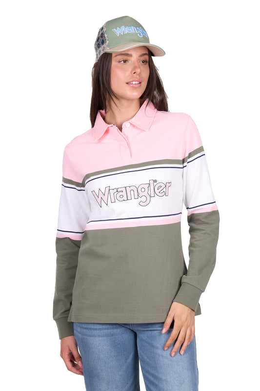 X6W2577543 Wrangler Women's Luella Rugby Green/Pink