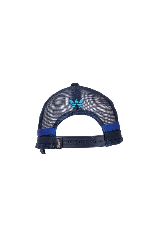 X6W3951CAP Wrangler Kid's Robbie Trucker Cap Navy/Blue