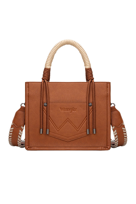 X6W4901BAG Wrangler Cow Print Tassel Crossbody Bag