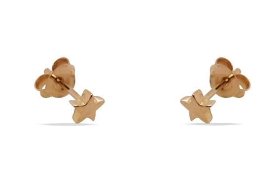 ER0041 MCJ Rose Gold Star Stud Earrings