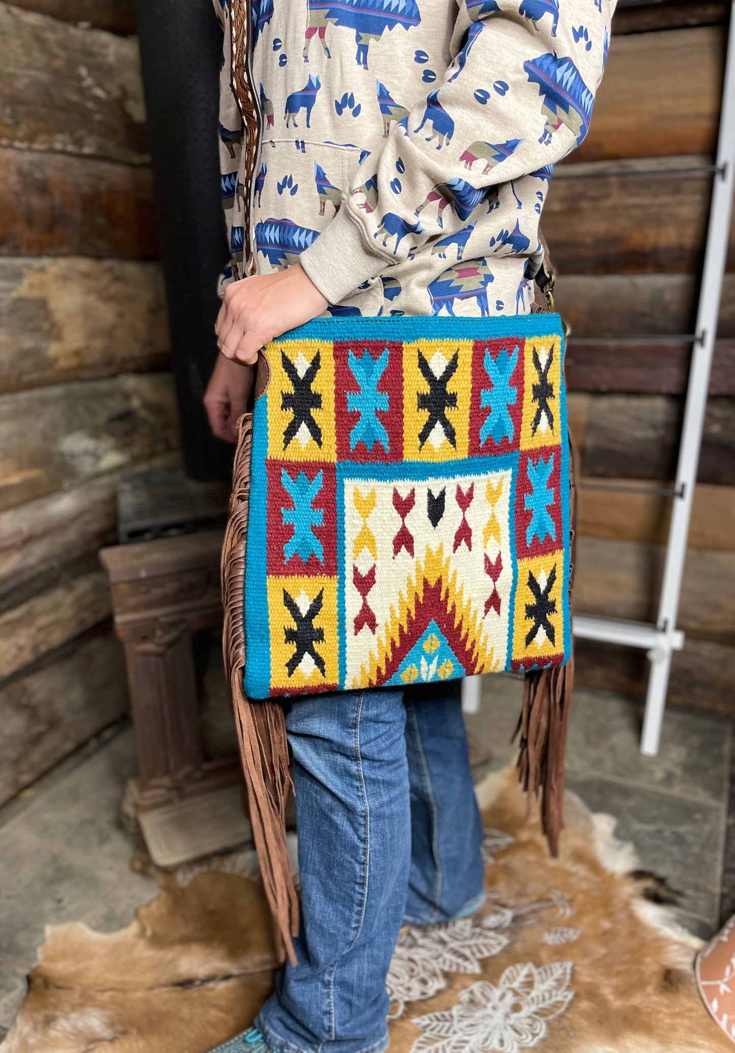 ADBGA218C Saddle Blanket Large Crossbody