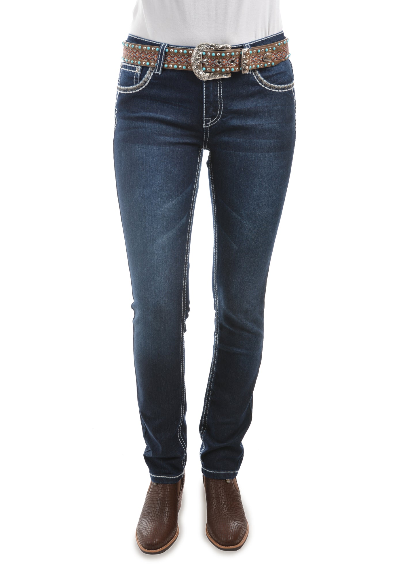 PCP2206117 Pure Western Women's Eliza Skinny Jean's 32 Leg