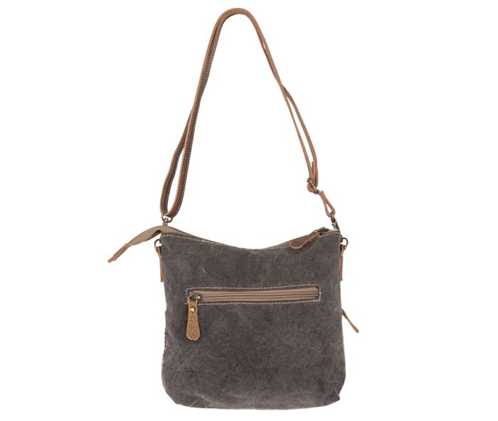S-2156 Coffee Canvas Small Crossbody Bag