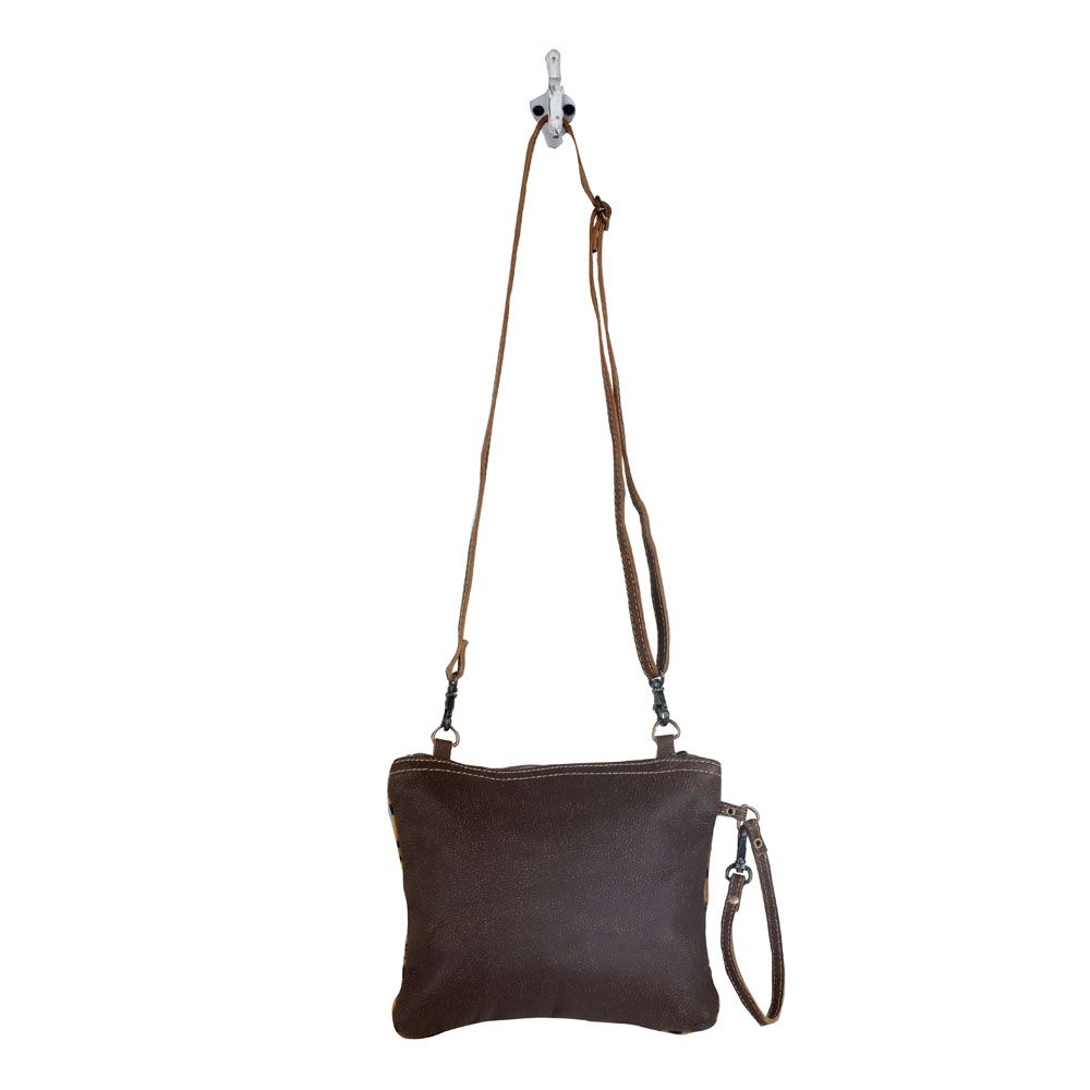 S-2829 Freckled Leopard Print Hide Bag