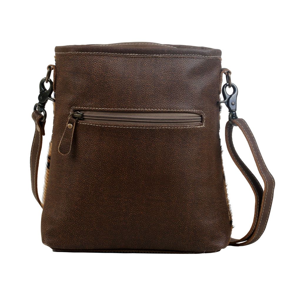 S-2830 Feisty Leather Leopard Print Hide Handbag