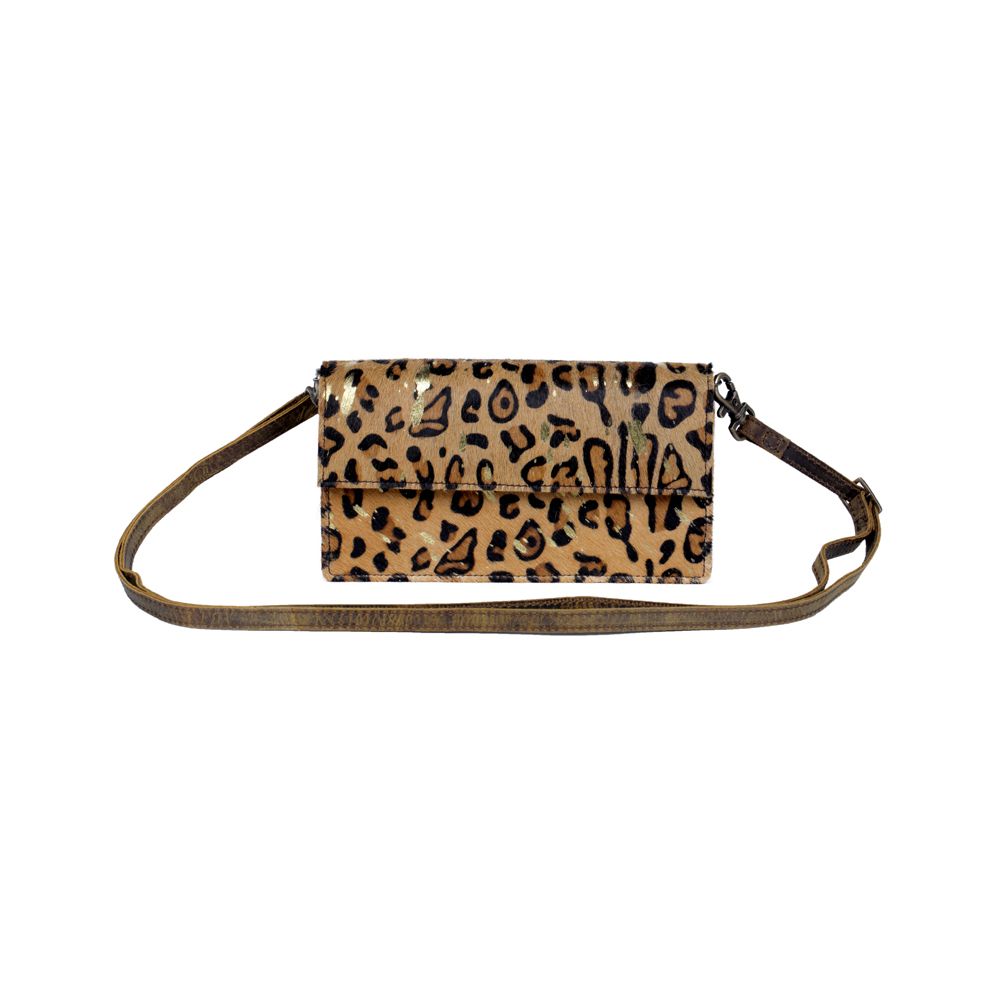 S-3484 Browny Effect Leopard Print Hide Wallet