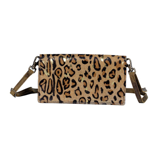 S-3484 Browny Effect Leopard Print Hide Wallet