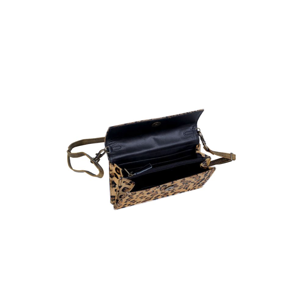 S-3484 Browny Effect Leopard Print Hide Wallet