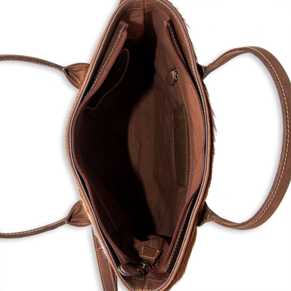 S-8133 Cullom Trail Hair-on Hide Leather Handbag