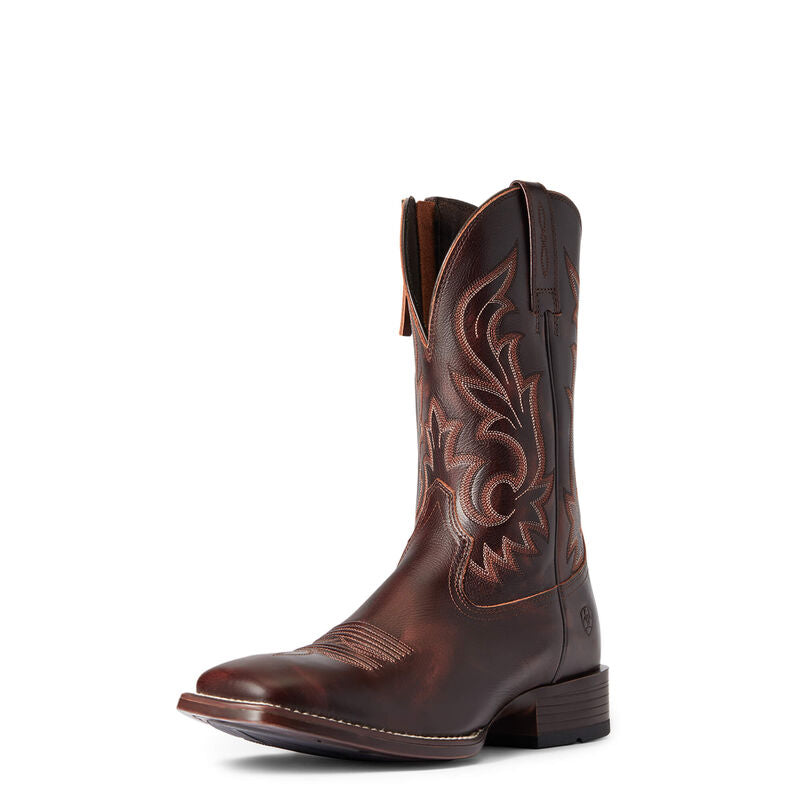 10038359 Ariat Men's Slim Zip Ultra Hand Stained Red - Brown