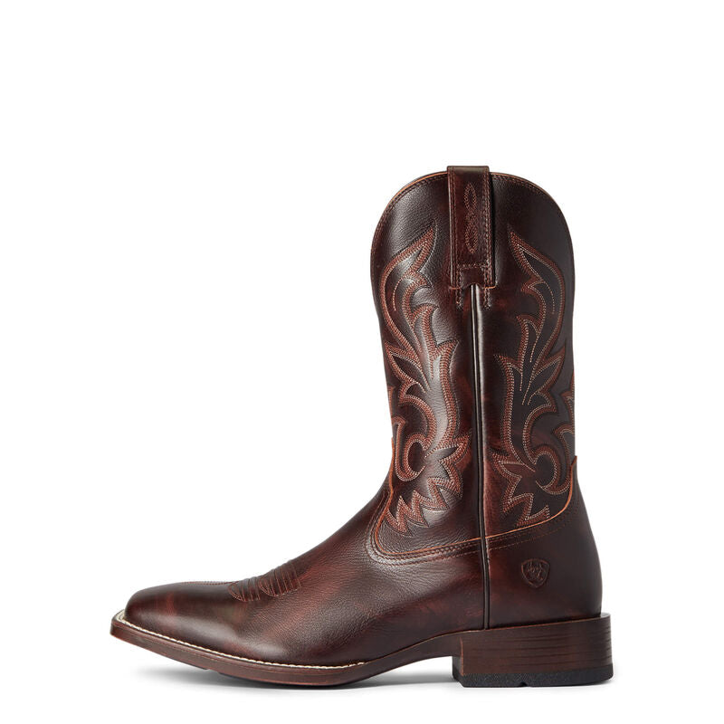 10038359 Ariat Men's Slim Zip Ultra Hand Stained Red - Brown