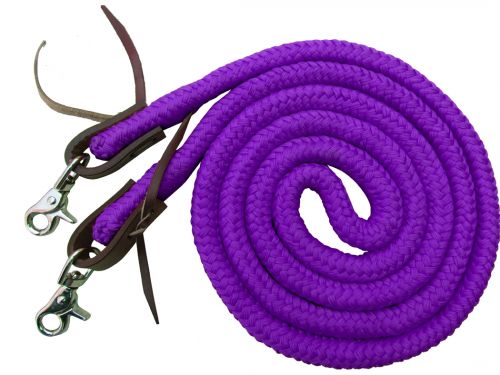 19504 Showman 8ft Braided Soft reins