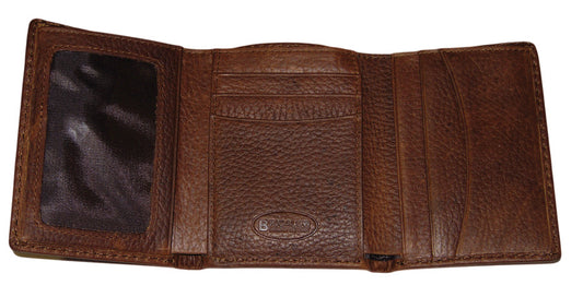 5013-C Floral Tooled Bull rider Wallet