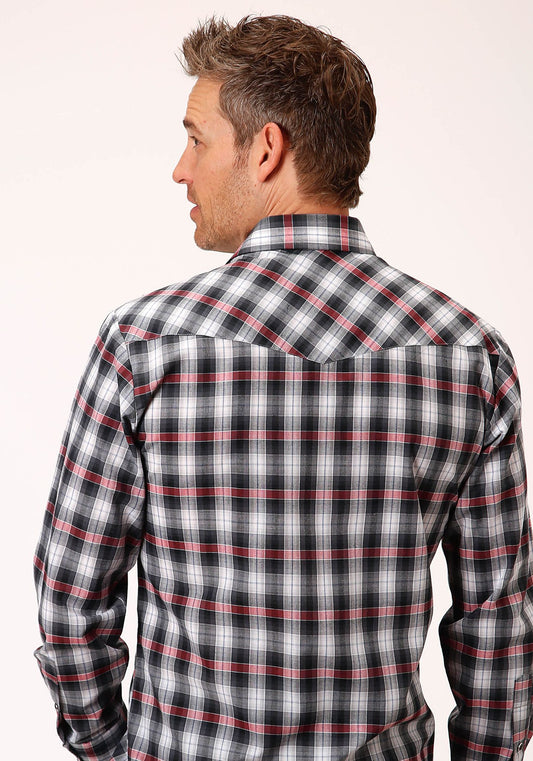 01-01-101-3036BL Roper Men's Karman Classic 55/45 Collection L/S Shirt Black