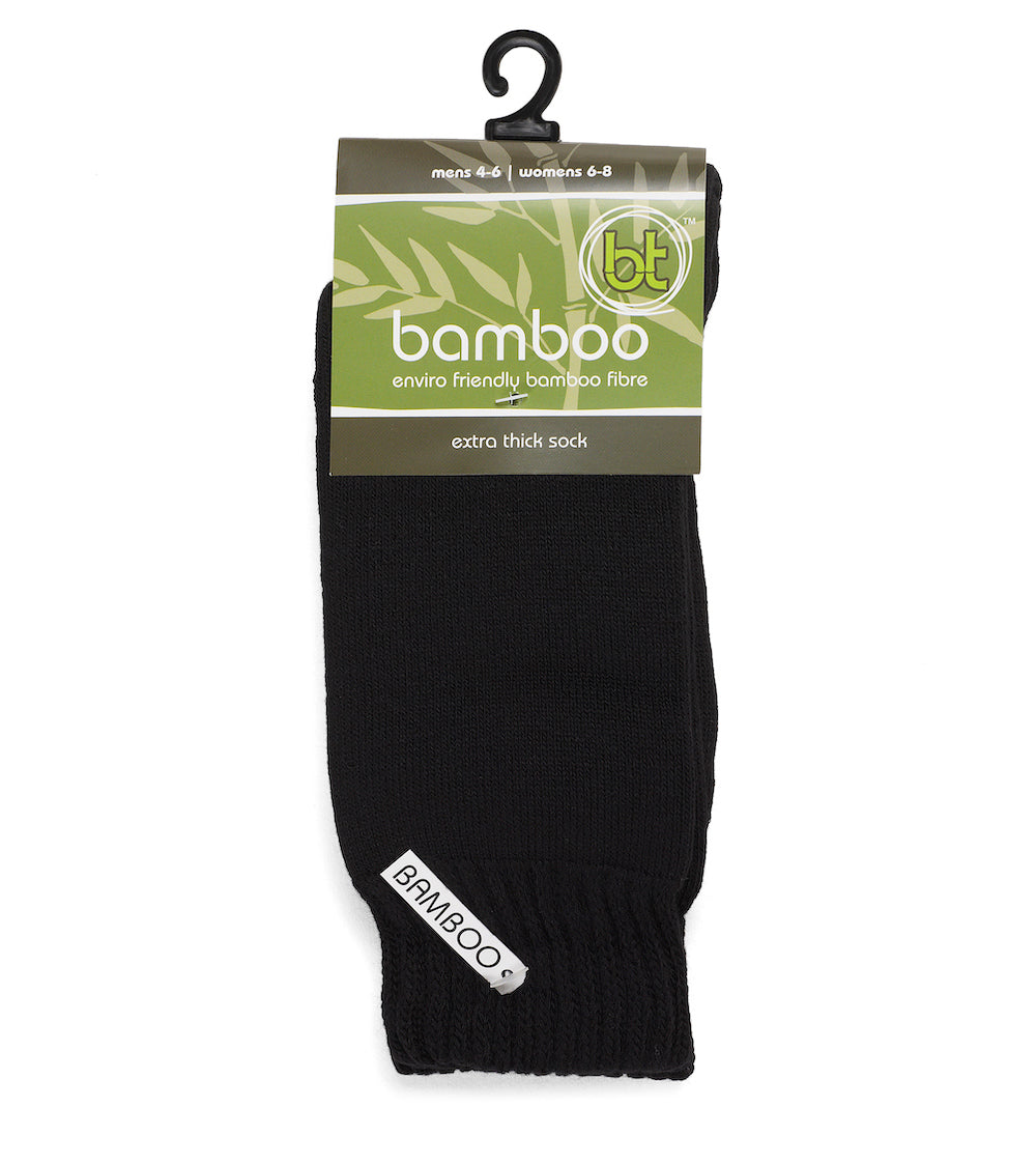1BAMBLACK BT Bamboo Extra Thick Socks Black